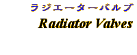 Information - Radiator Valves