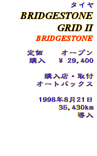 Information - BRIDGESTONE GRID II